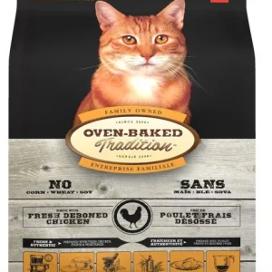 Nourriture pour chats séniors/contrôle poids au poulet, Oven Baked