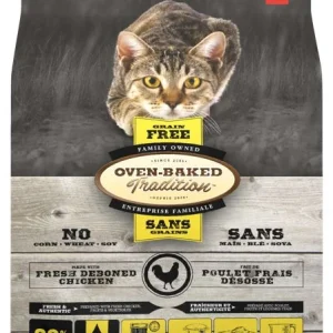 Nourriture pour chats toutes étapes de vie, poulet, SANS GRAIN, Oven Baked