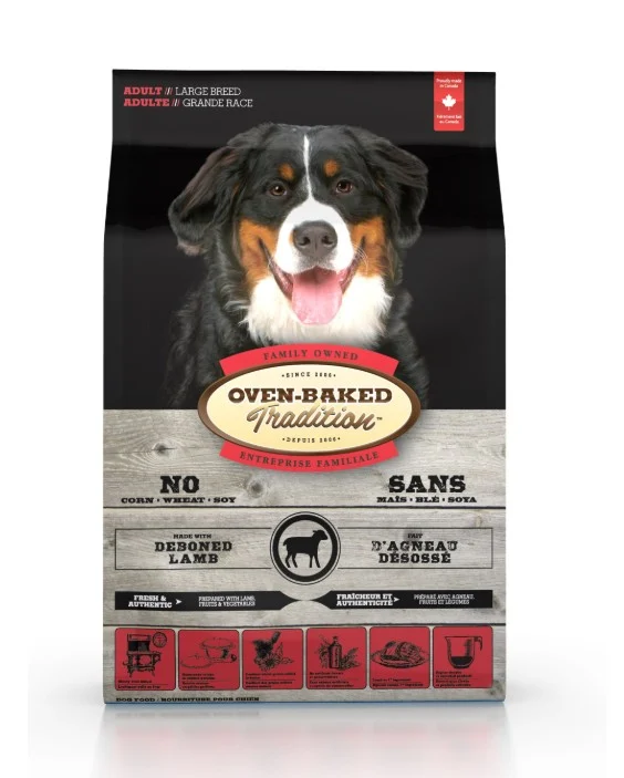 Nourriture pour chien de grande race, agneau, Oven-baked
