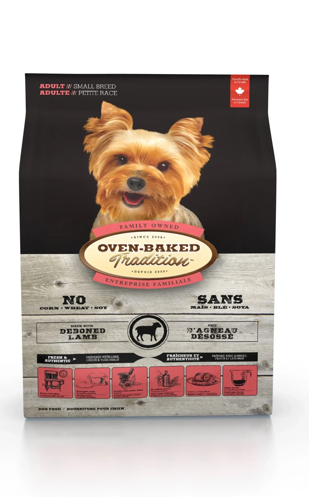 Nourriture pour chien de petite race, agneau, Oven-baked
