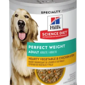 Nourriture pour chien humide, poids parfait ragoût poulet et légumes, Science Diet 12.5 oz (354 g)