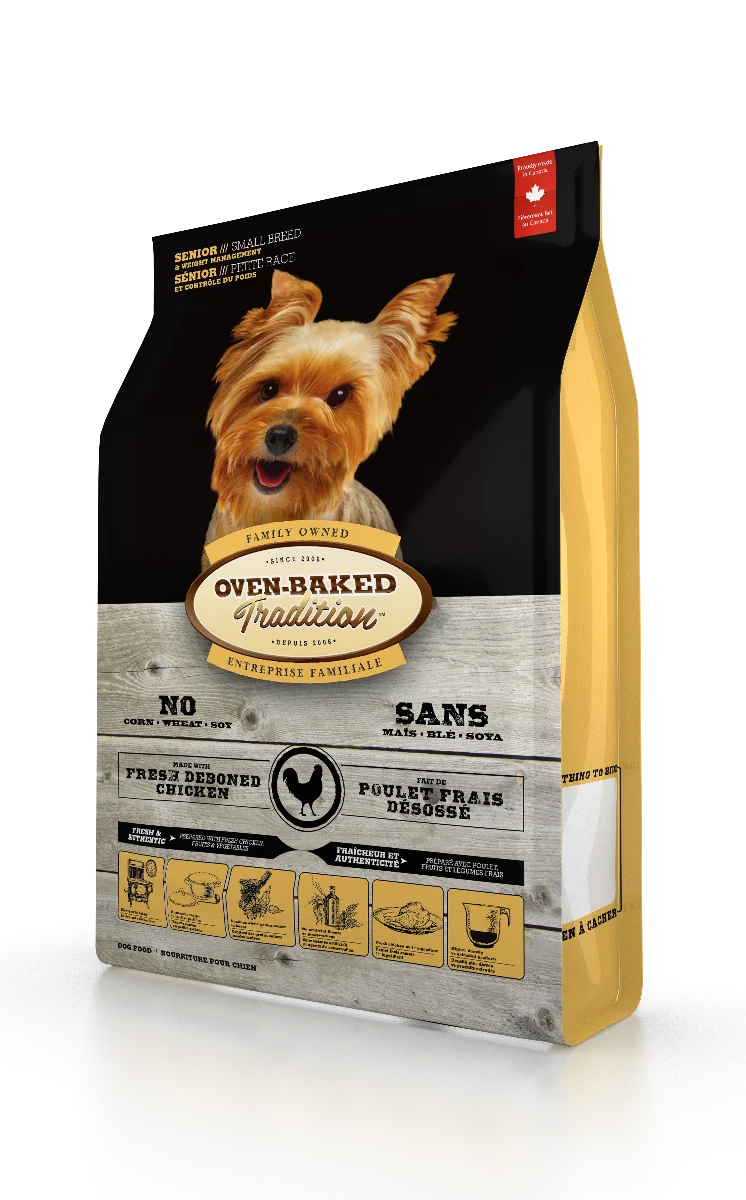 Nourriture pour chien sénior, petite race, contrôle du poids, poulet, Oven baked 5lb (2.27 kg) - Image 2