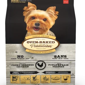 Nourriture pour chien sénior, petite race, contrôle du poids, poulet, Oven baked 5lb (2.27 kg)
