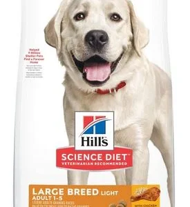 Nourriture pour chiens adultes de grandes races, légère 1-5 ans, Science Diet 13.6 kg (30lb)