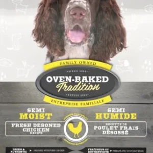 Nourriture pour chiens adultes semi humide au poulet, Oven-Baked