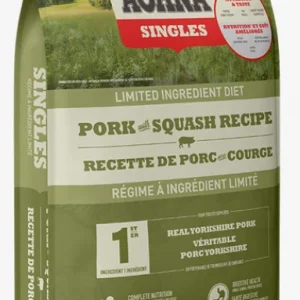 Nourriture pour chiens recette de porc et courge, Acana Singles