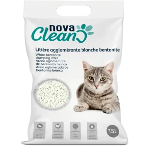 Nova Clean - Litière Agglomérante Blanche - 15L