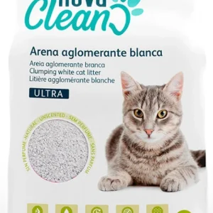 Nova Clean - Litière Agglomérante sans Parfum Ultra Absorbante pour Chats - 10L