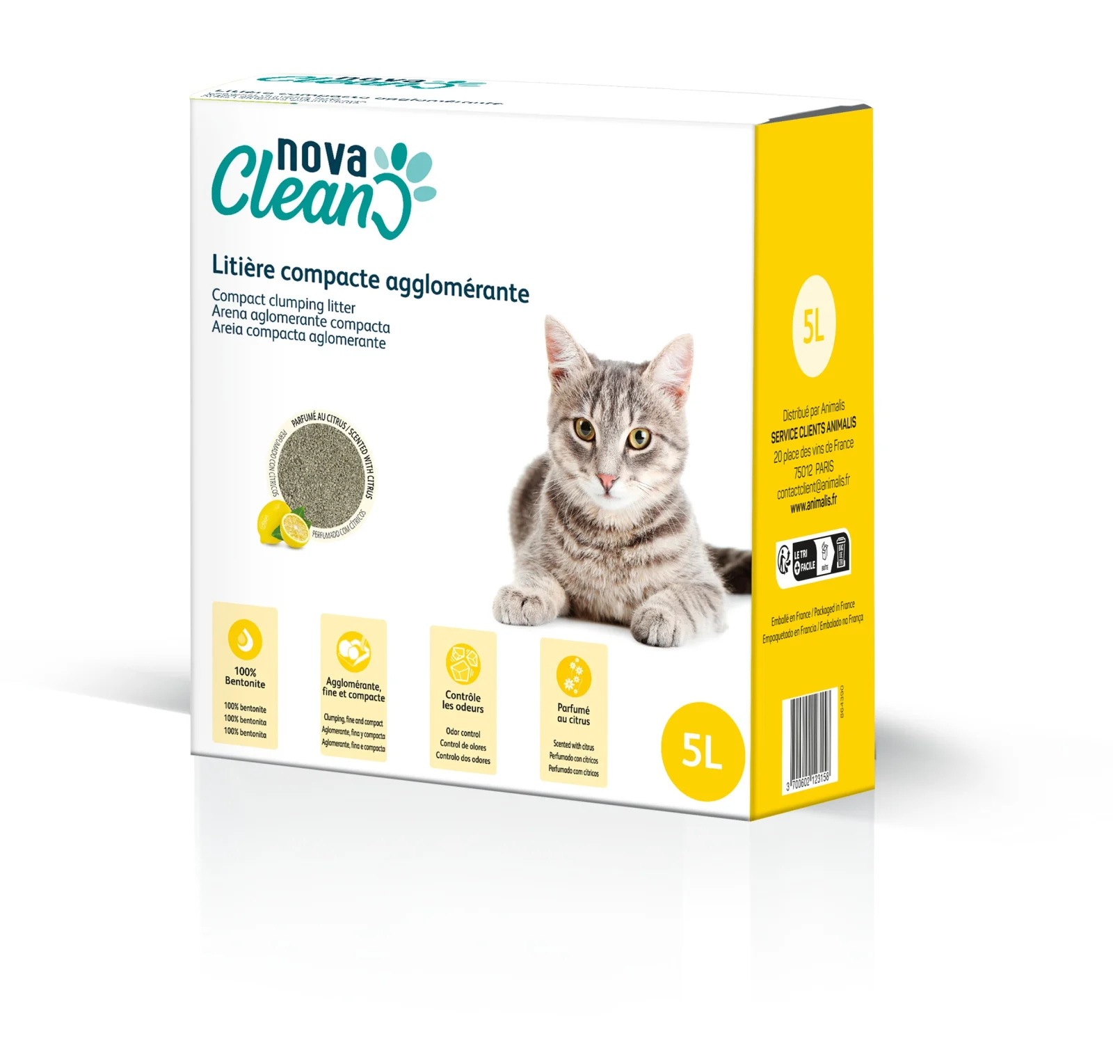 Nova Clean - Litière Compacte - 5L