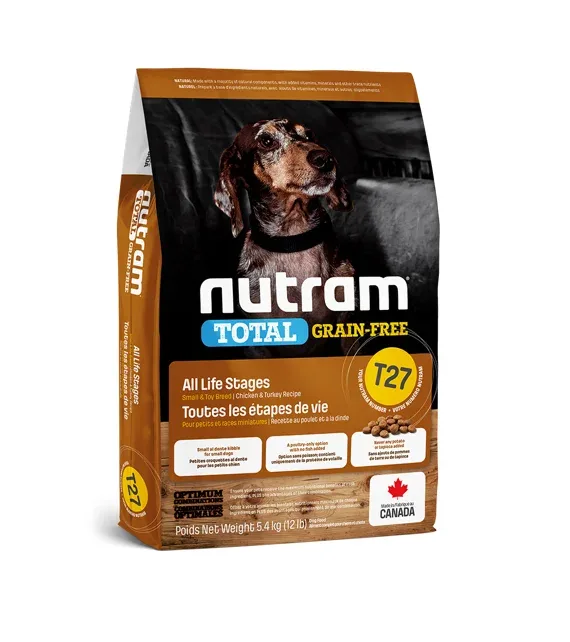NUTRAM – Petite race T27 Poulet et Dinde sans grains pour chien