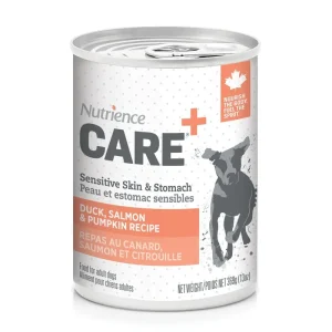 Nutrience Care – Chien Adulte Peau et Estomac Sensibles, Pâté de Canard, Saumon et Citrouille – Nourriture Humide pour Chiens