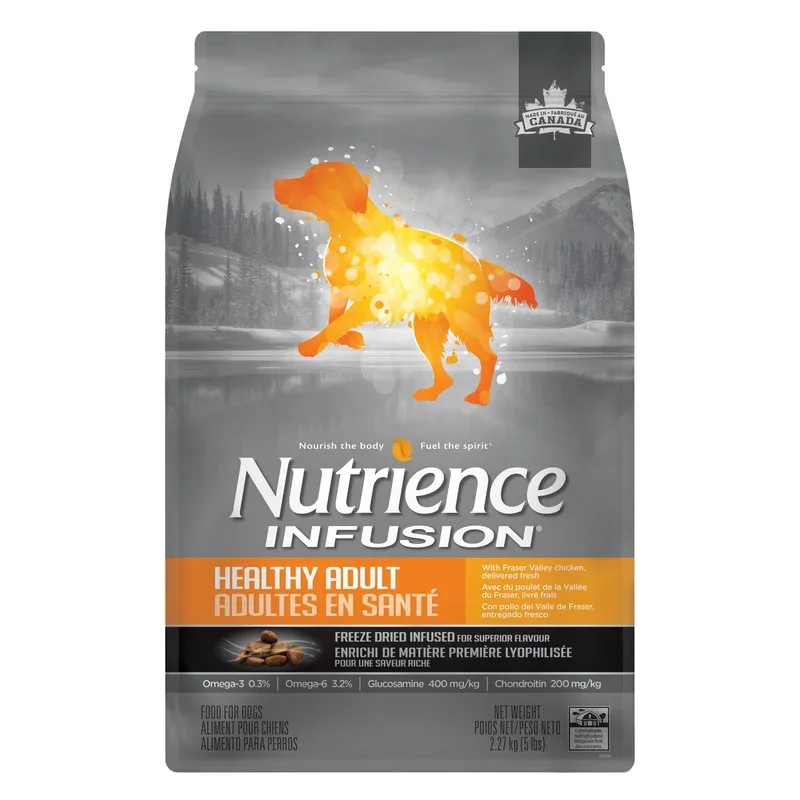 Nutrience Infusion – Chiens Adultes Poulet de la Vallée du Fraser avec Infusion de Foie Lyophilisée – Nourriture Sèche pour Chiens
