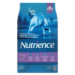 Nutrience Original – Chien Moyenne Race Agneau et Riz Brun – Nourriture Sèche pour Chiens