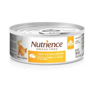 Nutrience Sans Grains – Chat Adulte Pâté à la Dinde, Poulet et Foie – Nourriture Humide pour Chats