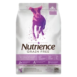 Nutrience Sans Grains – Chien Porc, Agneau et Canard – Nourriture Sèche pour Chiens