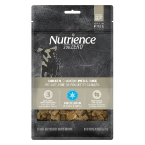 Nutrience SubZero – Poulet, Foie de Poulet et Canard – Gâteries Lyophilisées Sans Grains pour Chiens