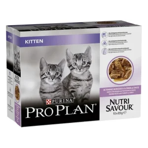 Nutrisavour « Junior » à la dinde en sauce (10 sachets 85 g) – Pro Plan J’ai plus de croquettes