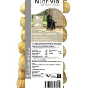 Nutrivia Nature Plus - Friandises au Fromage Soufflé pour Chien - 60g