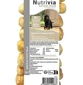 Nutrivia Nature Plus - Friandises au Fromage Soufflé pour Chien - 70g