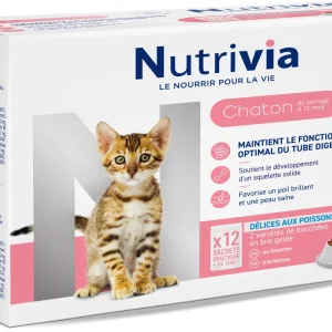 Nutrivia - Sachets en Gelée au Poisson pour Chatons - 12x100g
