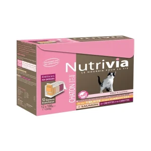 Nutrivia - Sachets Menu Délices au Poisson pour Chaton - x12