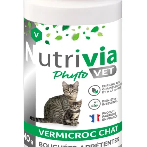 Nutrivia Vet - Bouchées Appétentes Vermicroc pour Chats - 40g