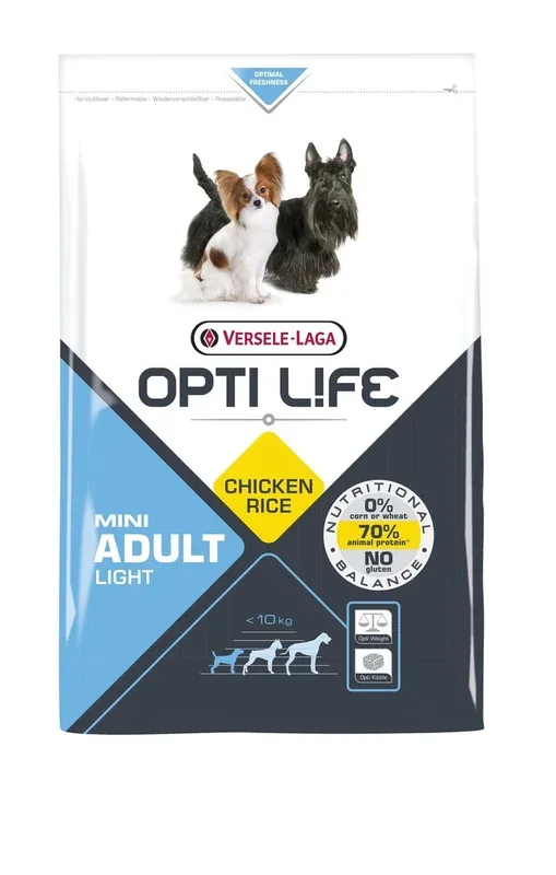 Opti Life Adult Light Mini (2.5 kg) – Versele Laga J’ai plus de croquettes