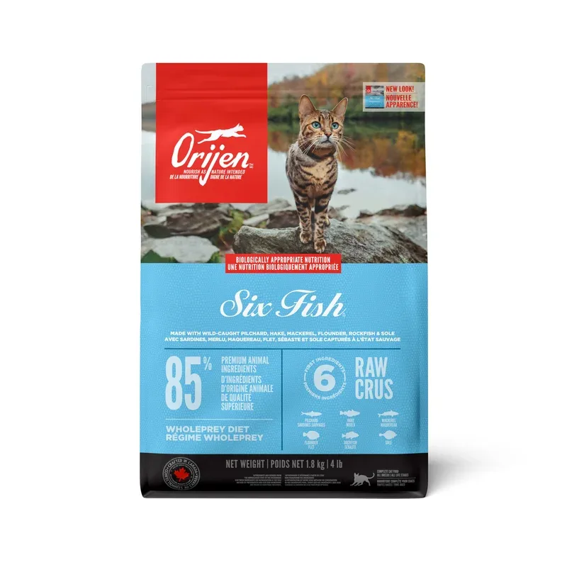 Orijen – Chat Six Fish – Nourriture Sèche Sans Grains pour Chats