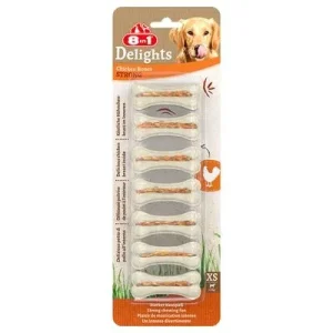 Os fourrés 8in1 Delights Strong, poulet XS