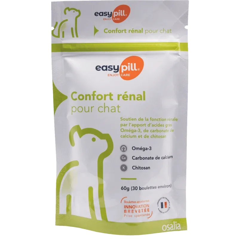 Osalia – Easypill Chat Confort Rénal – 30 boulettes