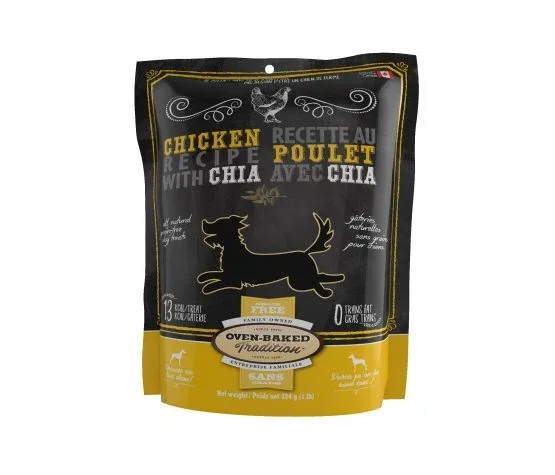Oven-Baked – Gâterie – Poulet et Chia – Sans Grains – 454gr – Chien