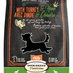 Oven-Baked Tradition – Tendres à la Dinde & Chanvre – Gâteries Sans Grains pour Chiens
