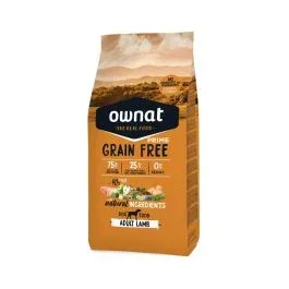 Ownat Grain Free Prime Adult Croquettes pour Chien avec Agneau 12kg – Croquettes Chien – Nourritures pour chien Ownat