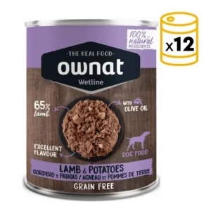 Ownat Wetline Lamb & Potatoes de Terre Nourriture Humide Pour Chiens à l’Agneau 395gr