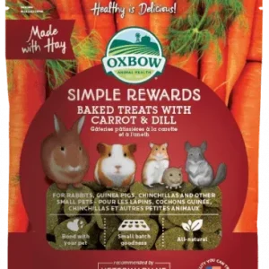 Oxbow Simple Rewards – Gâterie aux Carottes et Aneth 2oz – Lapin et petit rongeurs