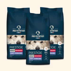 PACK 3 mois – Croquettes pour chien après stérilisation PRESTIGE CHIEN ADULT MEDIUM MAXI LIGHT