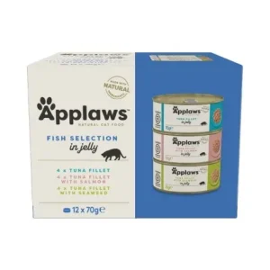 Pack Applaws Multipack de Boîtes de Nourriture Humide en Gelée pour Chats au Poisson