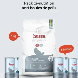 Pack Bi-nutrition Anti-boules de poils 7 kg – Husse