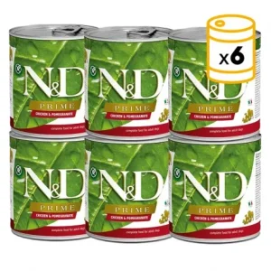 Pack boîtes Farmina ND Dog Prime aliment humide pour chiens au poulet