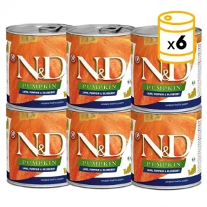 Pack boîtes Farmina ND Dog Pumpkin Puppy aliment humide pour chiots à l’agneau