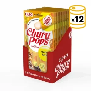 Pack Churu para gato adulto Pops de Pollo 12x56gr