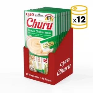Pack Churu para gato adulto Pure de Atun Con Pollo 12x56gr