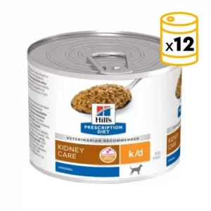 Pack x12 boîtes Hill’s Prescription Diet K/D pour chiens