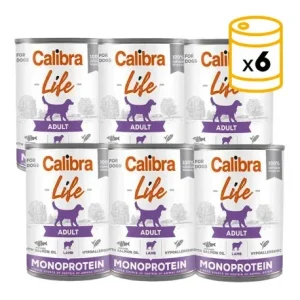 Pack x6 Calibra chien Adulte Boîtes avec Agneau