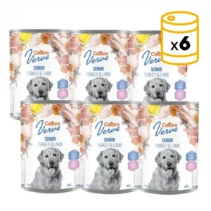 Pack x6 Calibra Verve chien senior Boîtes avec Dinde et Agneau