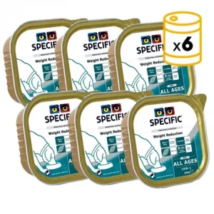 Pack x6 Nourriture humide Specific CRW-1 Weight Reduction pour chiens obèses ou diabétiques