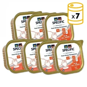 Pack x7 Nourriture humide Specific FDW Food Allergy Management pour chats hypoallergéniques