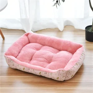 Panier confortable rose petit chien