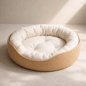Panier en rotin et bambou pour petit chien