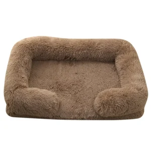 Panier pour grand chien avec oreiller brun